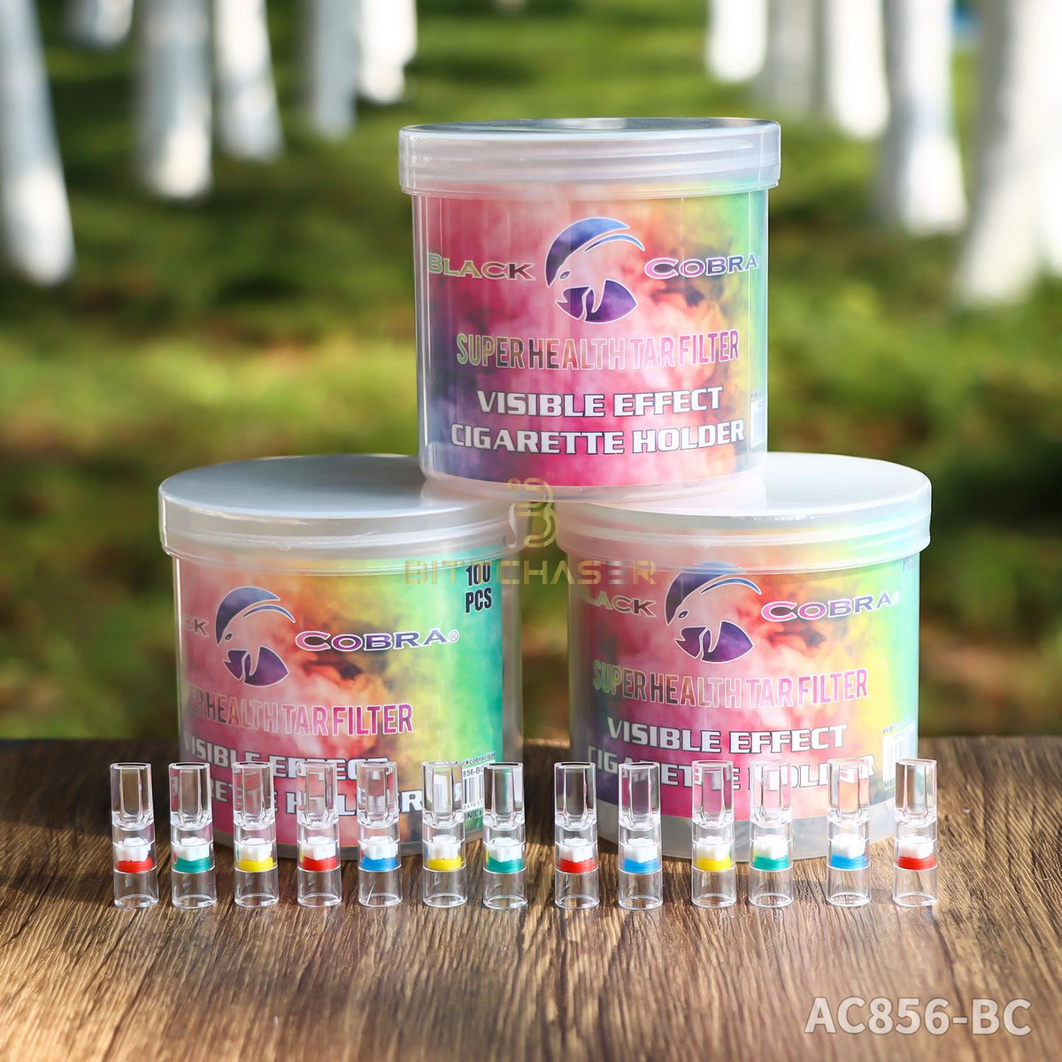 Smoking Filter Disposable Transparent Filter Cartridge Dual-Purpose Coarse Tip Filter Smoking Filters - 100pcs per Jar