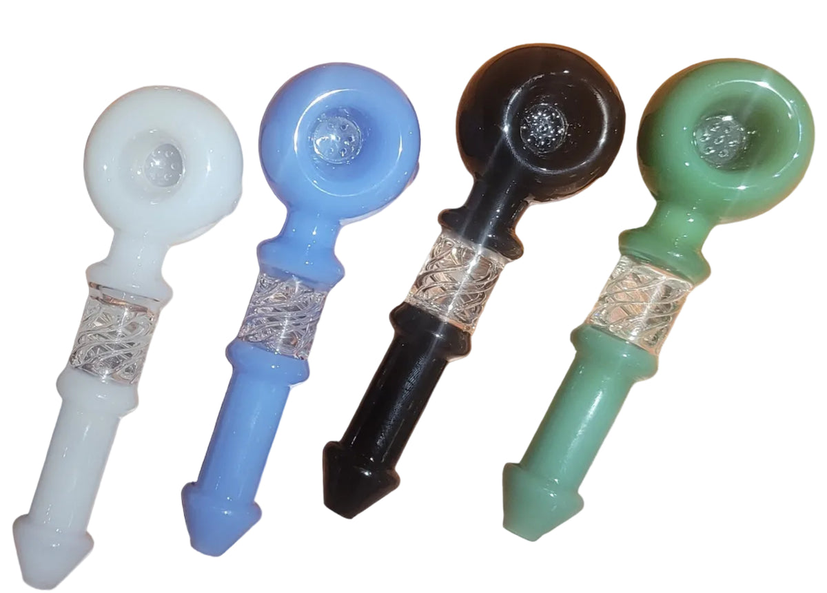 6inch Colorful Snowflake Filter Twist Thick Glass Handpipe