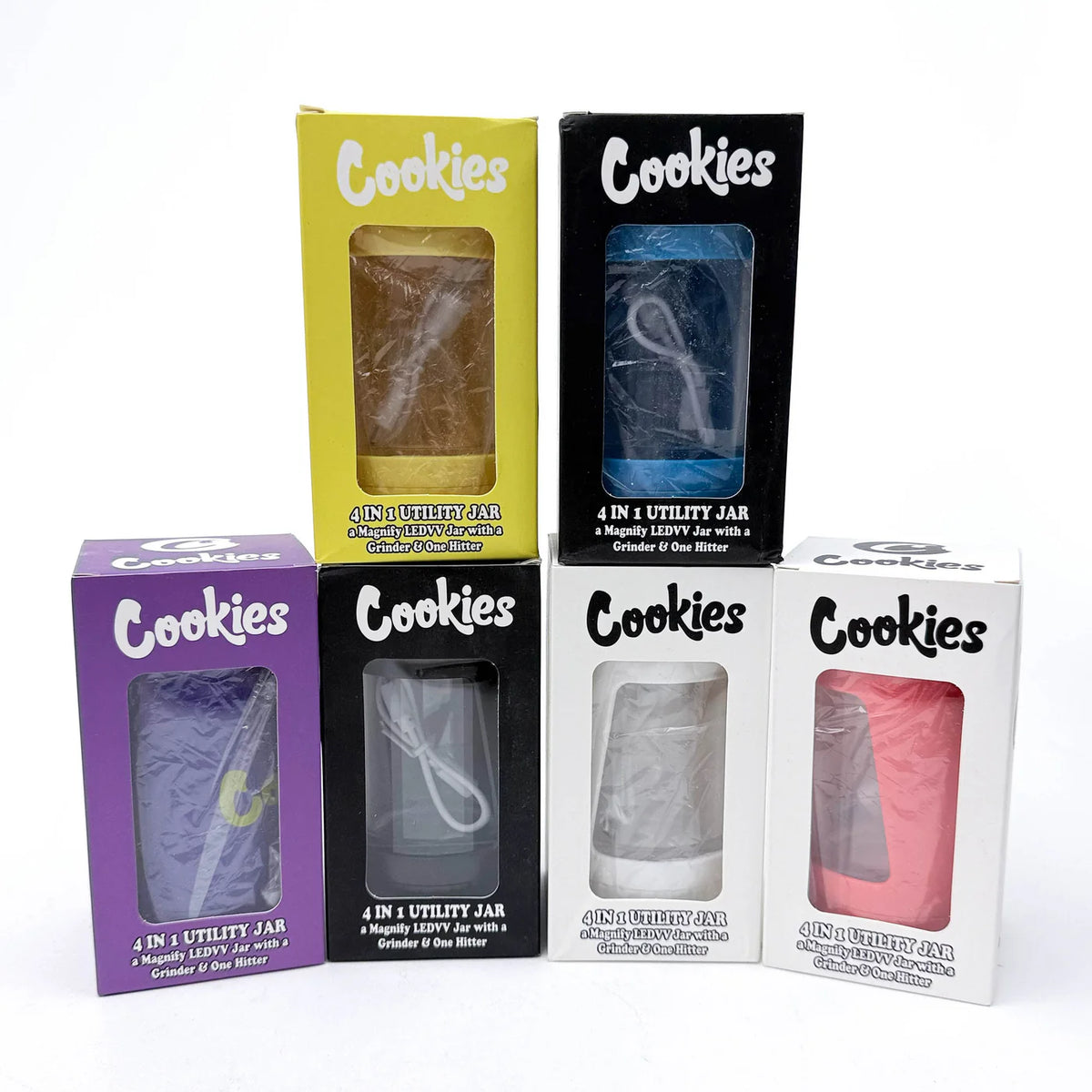 Cookies | 4 in 1 Utility Jar With Grinder & One Hitter