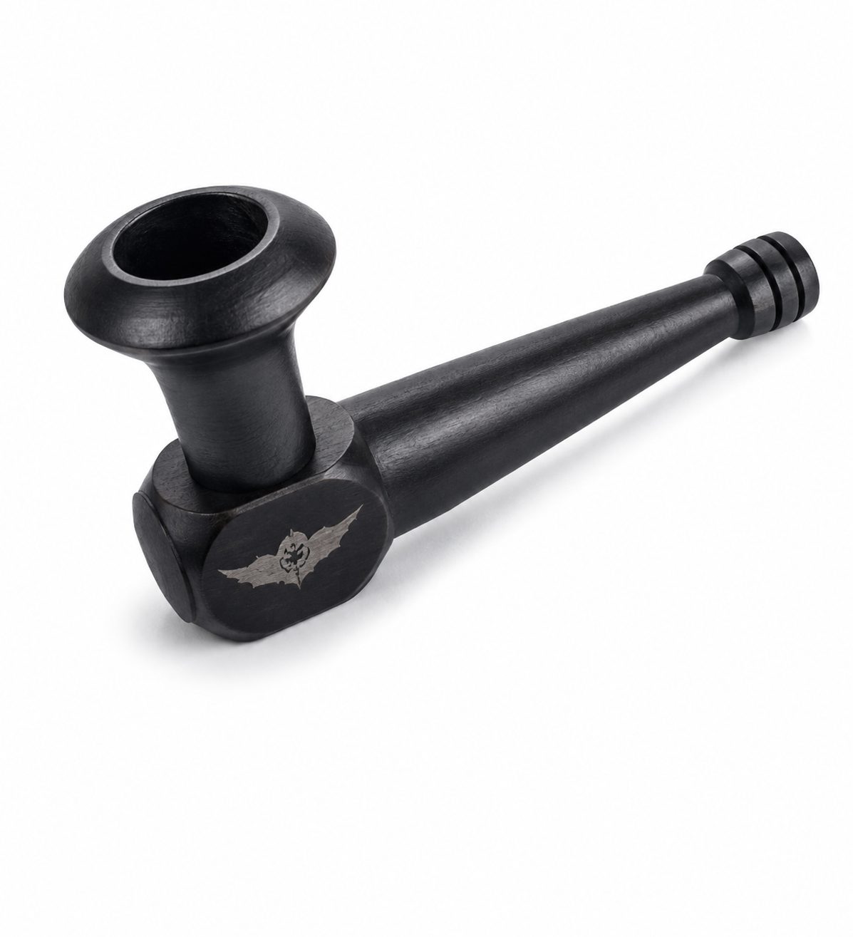 Dark Ebony Wooden Hardwood Hand Pipe