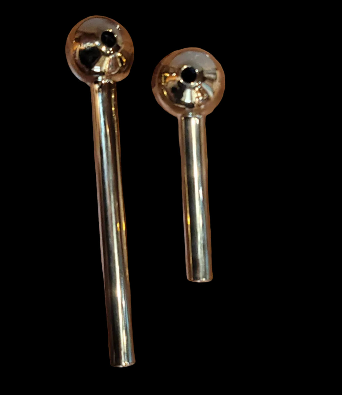 Gold Glass Borosilicate Hand Pipe – 4" & 6" Oil Burner Hand Pipes