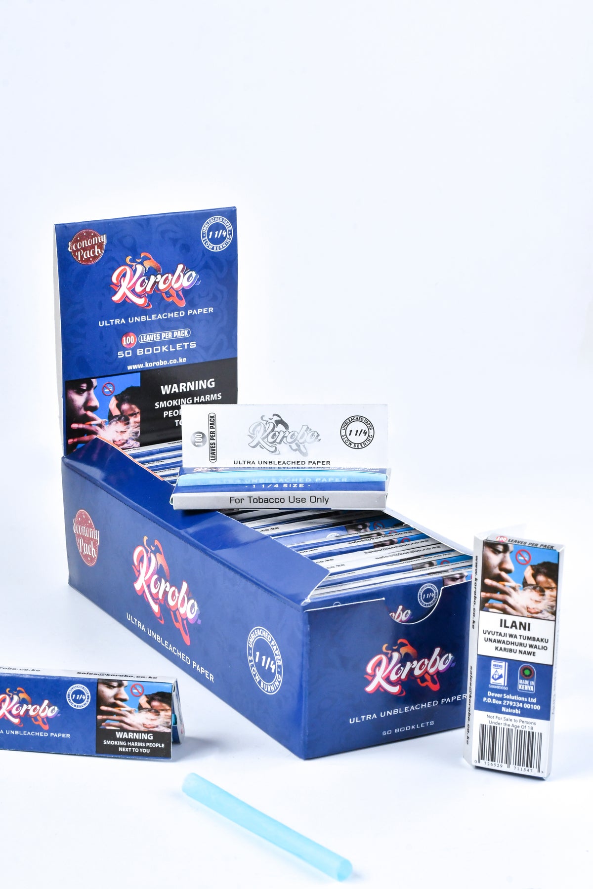 Korobo Blue 1¼ Size  100 Leaves Rolling Papers