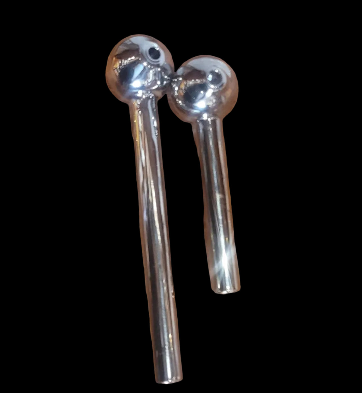 Silver Glass Borosilicate Hand Pipe – 4" & 6" Oil Burner Hand Pipes
