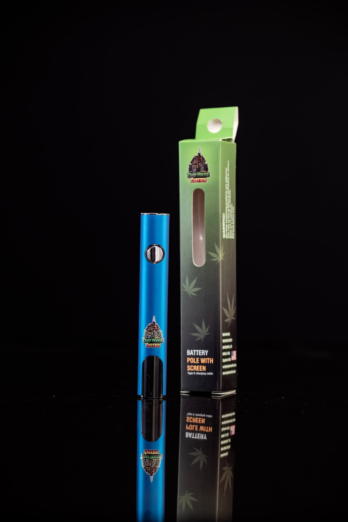 Trap House Exotics 400mah Cartridge Pen Battery - (Blue Colour)