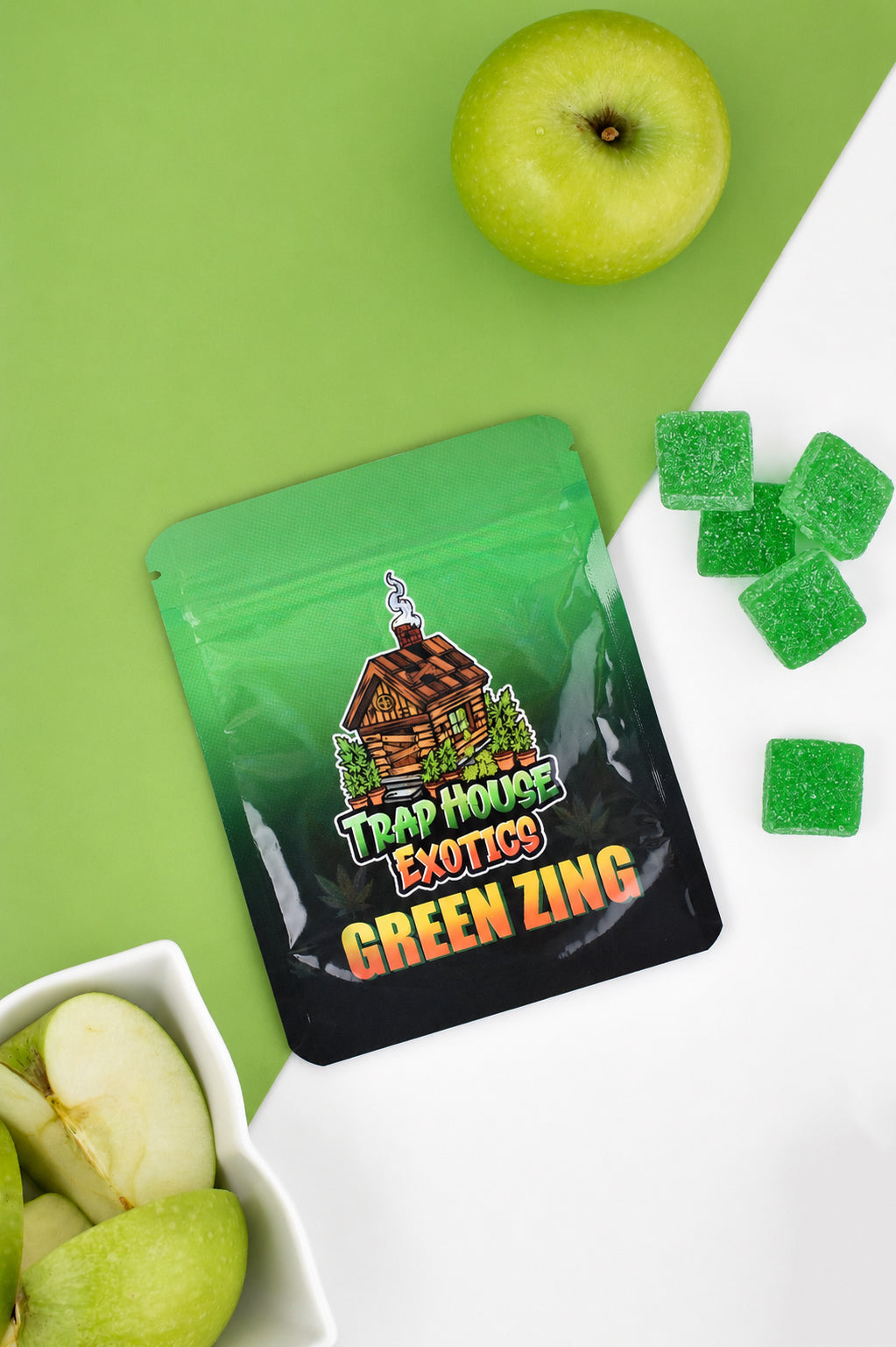 Trap House Exotics Green Zing Gummies 5000mg THc Blend