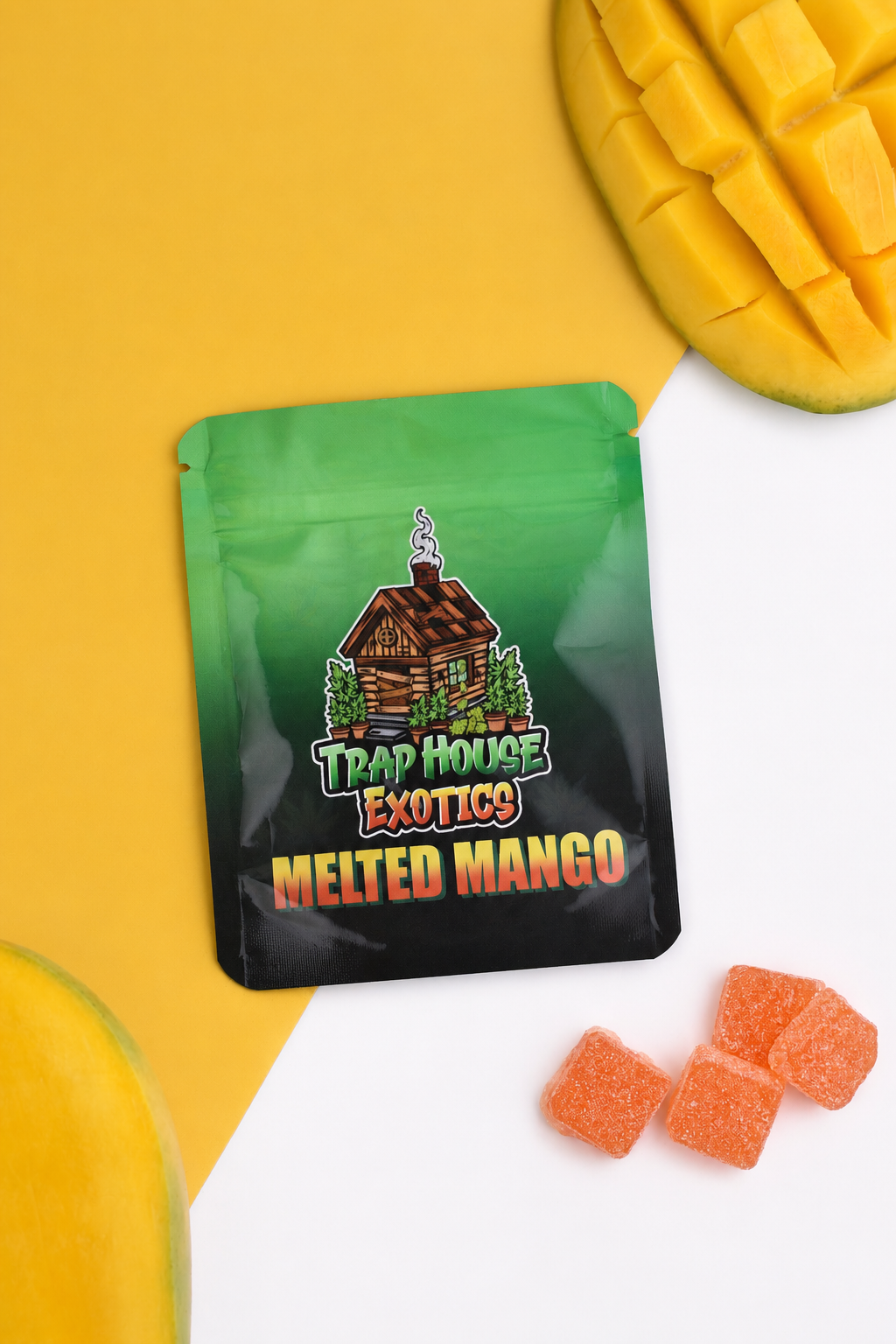 Trap House Exotics Melted Mango Gummies 5000mg THc Blend