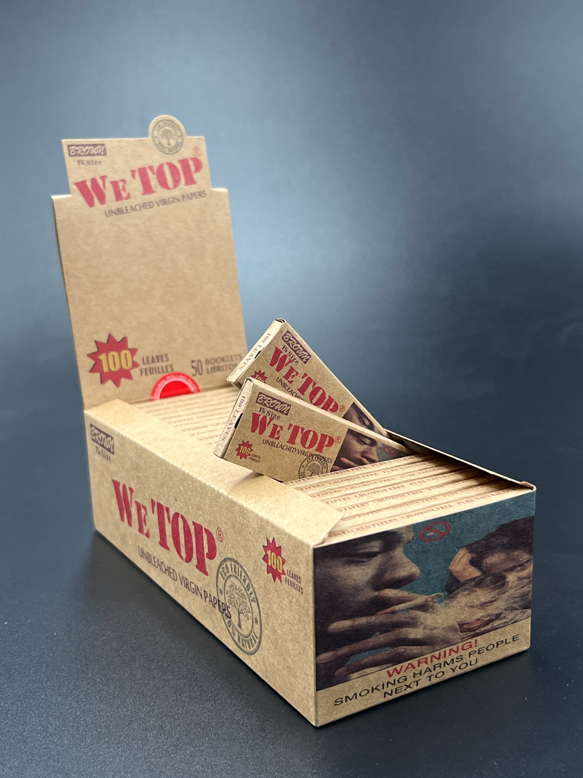 Wetop 1¼ Brown 100 Leaves Rolling Papers