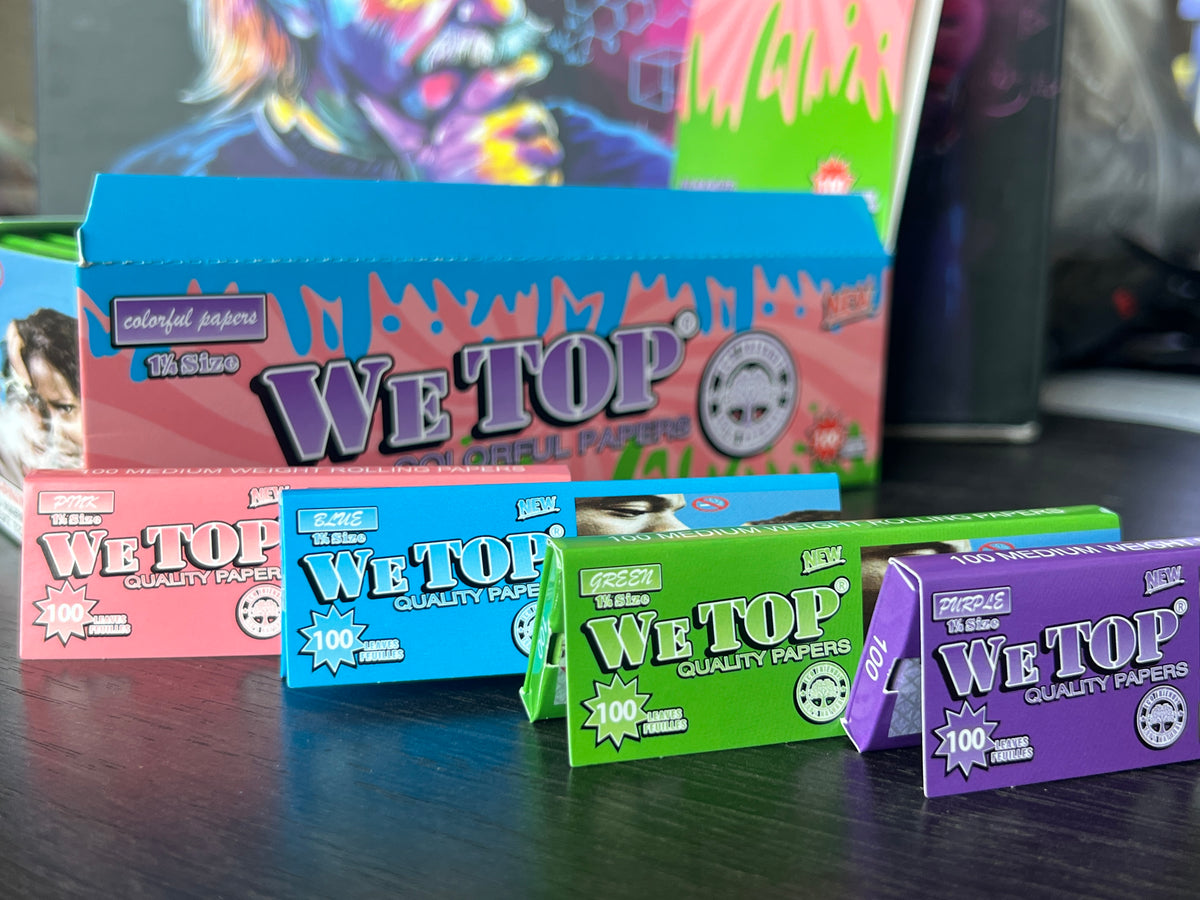 Wetop 1¼ Coloured Rolling Papers - 100 Leaves