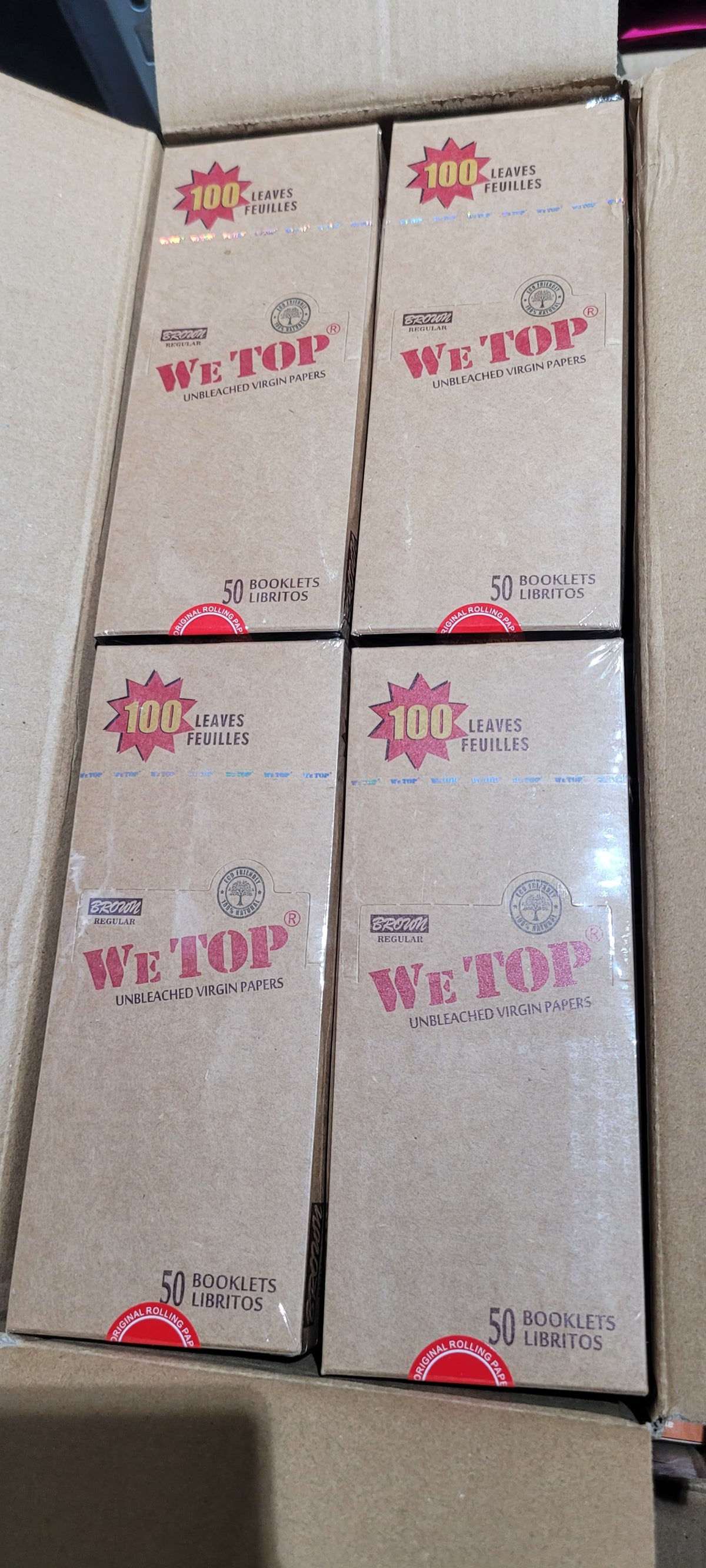 Wetop Brown Regular Size 100 Leaves Rolling Papers