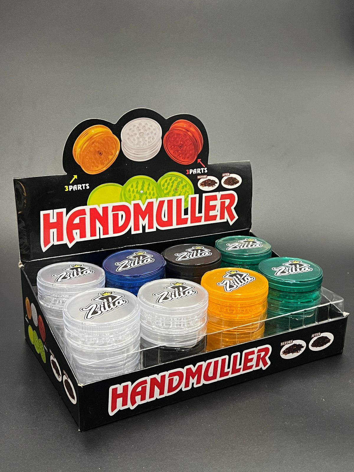 Zilla 60mm 3-Part Acrylic Plastic Grinder